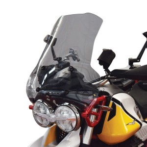 ISOTTA HIGH PROTECTION WINDSCREEN MOTO GUZZI V85 TT 2021-2023, LIGHT SMOKE