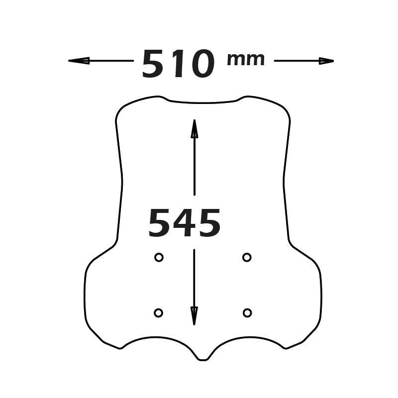 ISOTTA HIGH PROTECTION WINDSCREEN MOTO GUZZI V85 TT 2021-2023, TRANSPARENT