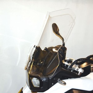 CUPOLINO ISOTTA ALTA PROTEZIONE SU ATTACCHI OEM BMW F 750 GS 2018-2020, FUME' CHIARO