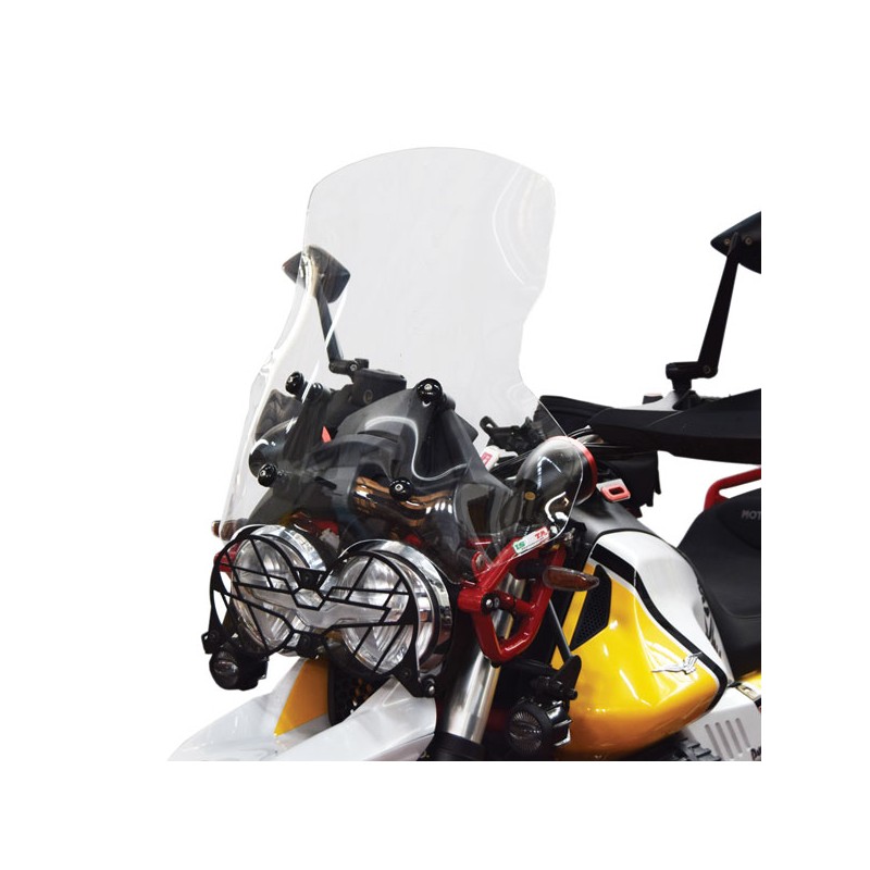 ISOTTA HIGH PROTECTION WINDSCREEN OEM TYPE MOTO GUZZI V85 TT 2021-2023, LIGHT SMOKE