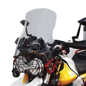 CUPOLINO ISOTTA ALTA PROTEZIONE TIPO OEM  MOTO GUZZI V85 TT 2021-2023, TRASPARENTE