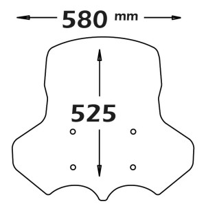 CUPOLINO ISOTTA ALTA PROTEZIONE TIPO OEM  MOTO GUZZI V85 TT 2021-2023, TRASPARENTE
