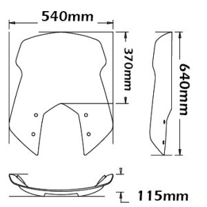 CUPOLINO ISOTTA ALTISSIMA PROTEZIONE BMW R 1200 ST 2005-2006, TRASPARENTE