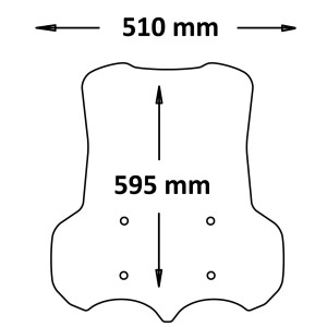 ISOTTA HIGH PROTECTION WINDSCREEN MOTO GUZZI V85 TT 2019-2020, LIGHT SMOKE