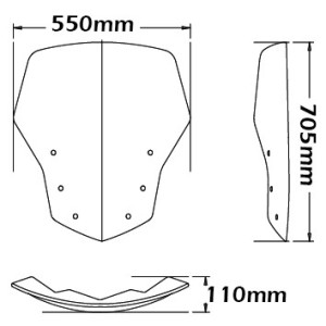 ISOTTA HIGH WINDSCREEN BMW K 1300 GT 2009-2013, CLEAR