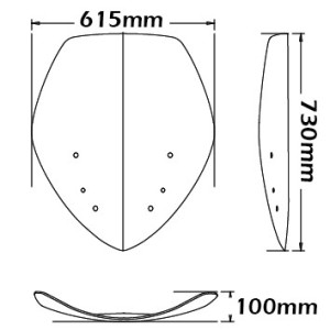 ISOTTA HIGH WINDSCREEN BMW R 1200 RT 2005-2009, LIGHT SMOKE