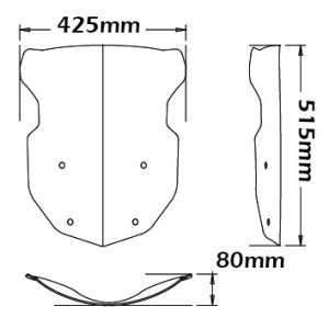 CUPOLINO ISOTTA ALTO BMW R 1250 GS 2018-2020, TRASPARENTE