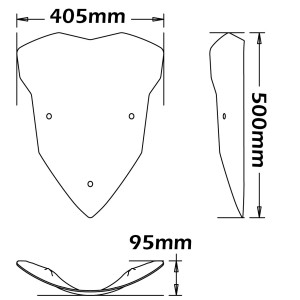 CUPOLINO ISOTTA ALTO DUCATI MULTISTRADA 1200 2015, TRASPARENTE
