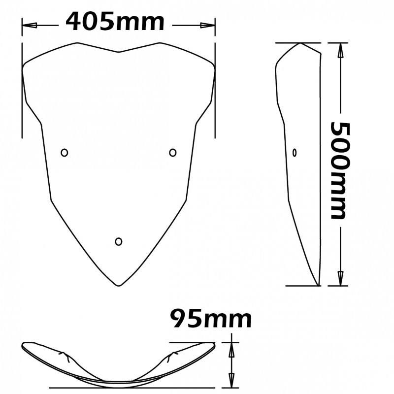 CUPOLINO ISOTTA ALTO DUCATI MULTISTRADA 1200 2015, TRASPARENTE