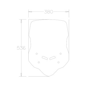 ISOTTA HIGH WINDSCREEN HONDA CB 500 X 2021-2023, TRANSPARENT