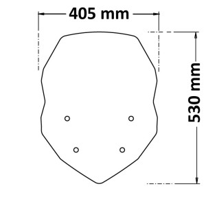 CUPOLINO ISOTTA ALTO HONDA NC 750 X 2021-2024, TRASPARENTE