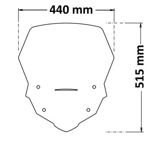 ISOTTA HIGH WINDSCREEN HONDA TRANSALP 750 2023-2024, CLEAR
