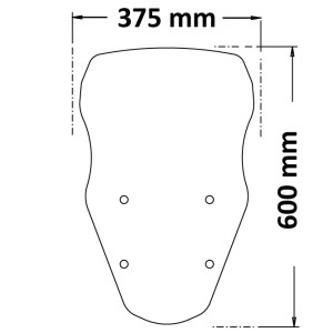 CUPOLINO ISOTTA ALTO MOTO GUZZI V100 MANDELLO S 2023-2024, TRASPARENTE