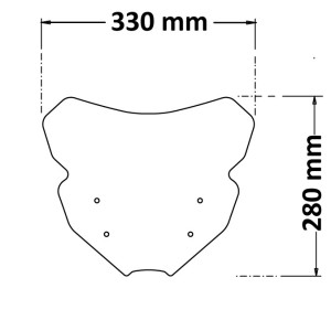 CUPOLINO ISOTTA ALTO YAMAHA MT-09 SP 2021-2023, FUME SCURO