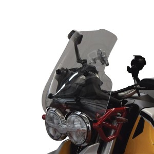 CUPOLINO ISOTTA BASSA PROTEZIONE MOTO GUZZI V85 TT 2021-2023, FUME' CHIARO