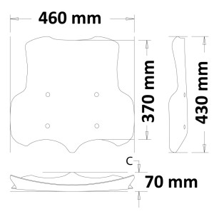 CUPOLINO ISOTTA BASSA PROTEZIONE MOTO GUZZI V85 TT 2021-2023, TRASPARENTE