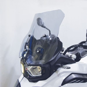 ISOTTA LOW WINDSCREEN PROTECTION ON OEM MOUNTS BMW F 750 GS 2018-2020, DARK SMOKE