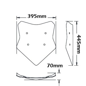 ISOTTA LOW WINDSCREEN PROTECTION ON OEM ATTACHMENTS BMW S 1000 XR 2015-2019, TRANSPARENT