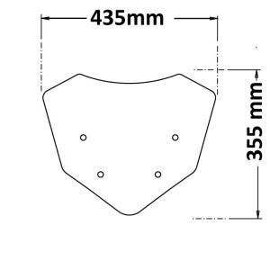 ISOTTA LOW WINDSCREEN BENELLI TRK 702 2023-2024, MATT BLACK