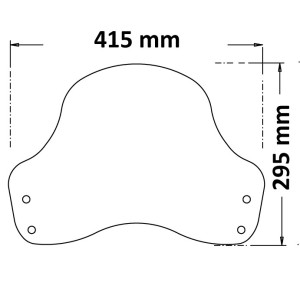 ISOTTA LOW WINDSCREEN BMW R NINE T URBAN GS 2021-2024 (EURO 5), DARK SMOKE