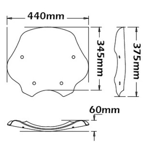 CUPOLINO ISOTTA BASSO ESTIVO BMW R 1200 R 2005-2008, TRASPARENTE