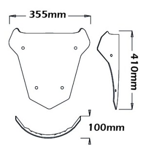 ISOTTA ISOTTA WINDSCREEN HONDA AFRICA TWIN 1000 2018-2019, DARK SMOKE