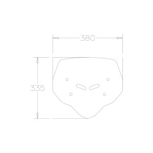ISOTTA LOW WINDSCREEN HONDA CB 500 X 2021-2023, DARK SMOKE