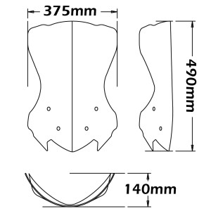 ISOTTA LOW WINDSCREEN HONDA NC 750 X 2014-2015, TRANSPARENT