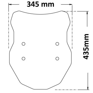 CUPOLINO ISOTTA BASSO SUZUKI V-STROM 1050 2023-2024, FUME' SCURO