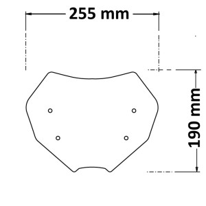 ISOTTA LOW WINDSCREEN YAMAHA MT-09 SP 2021-2023, DARK SMOKE