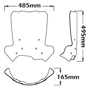 ISOTTA WINDSCREEN BMW F 700 GS 2013-2017, LIGHT SMOKE