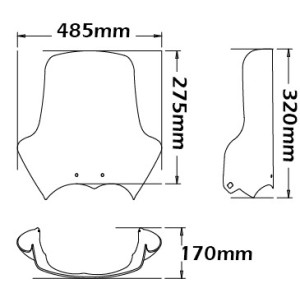 CUPOLINO ISOTTA BMW R 1200 GS 2007, FUME' CHIARO
