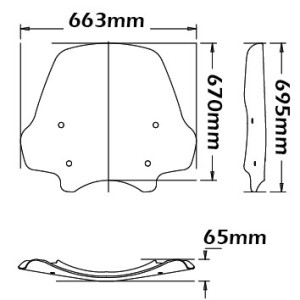 ISOTTA GIANT WINDSCREEN BMW R 1200 R 2011-2014, TRANSPARENT