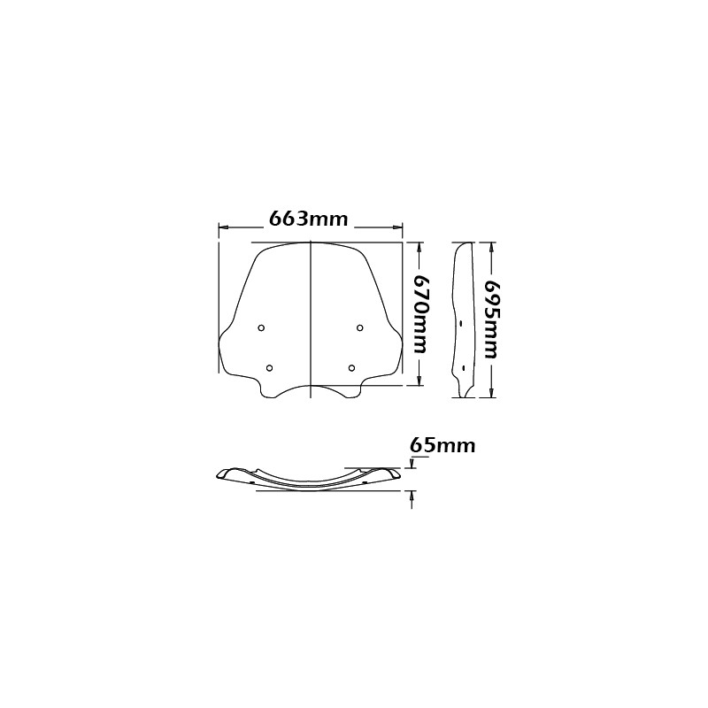 ISOTTA GIANT WINDSCREEN BMW R 1200 R 2011-2014, TRANSPARENT
