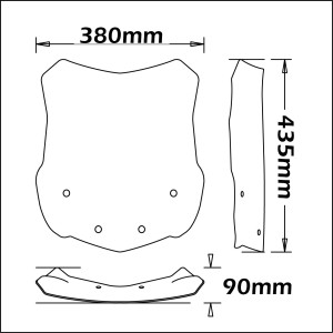 CUPOLINO ISOTTA MEDA PROTEZIONE BMW G 310 GS 2017-2020, TRASPARENTE