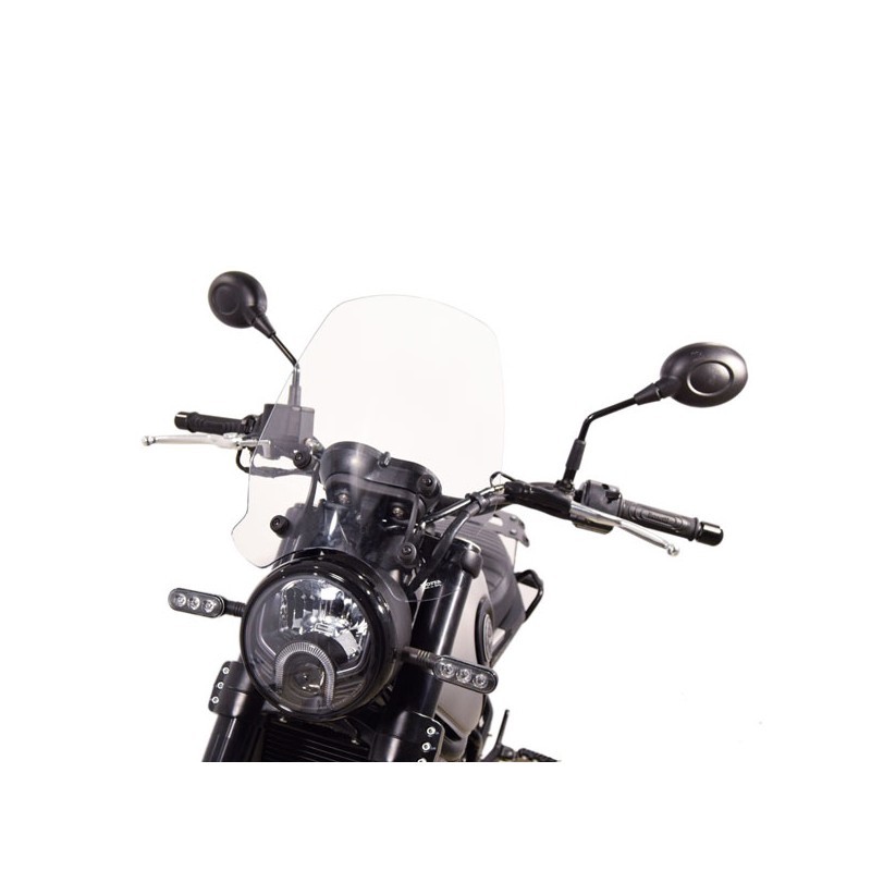 ISOTTA WINDSCREEN MEDIUM PROTECTION BENELLI LEONCINO 500 2018-2020, TRANSPARENT