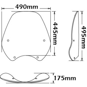 CUPOLINO ISOTTA MEDIA PROTEZIONE BMW R 1150 R 2001-2005, TRASPARENTE