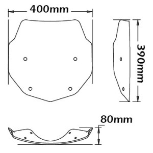 CUPOLINO ISOTTA MEDIA PROTEZIONE BMW R 1200 GS 2013-2018, FUME' SCURO