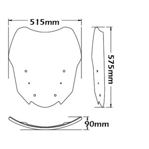 CUPOLINO ISOTTA MEDIA PROTEZIONE BMW R 1250 RT 2019-2020, TRASPARENTE