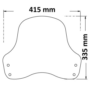 ISOTTA MEDIUM PROTECTION WINDSCREEN BMW R NINE T URBAN GS 2021-2024 (EURO 5), LIGHT SMOKE