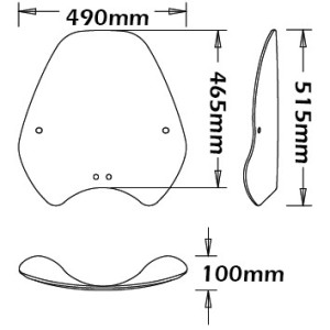 ISOTTA MEDIUM WINDSCREEN WITH VARIABLE ANGLE PROTECTION BMW R 1150 R 2001-2005, TRANSPARENT