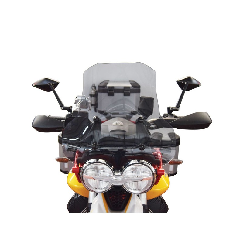 CUPOLINO ISOTTA MEDIA PROTEZIONE CON POMOLI E DISTANZIALI MOTO GUZZI V85 TT 2021-2023, FUME' CHIARO