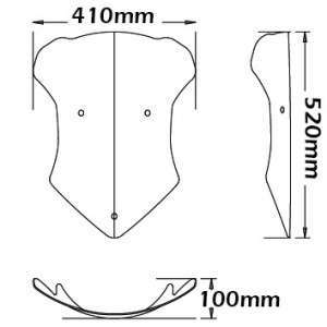 ISOTTA WINDSCREEN MEDIUM PROTECTION DUCATI MULTISTRADA 1200 2013-2014, LIGHT SMOKE