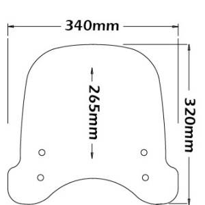 ISOTTA MEDIUM PROTECTION WINDSCREEN DUCATI SCRAMBLER DESERT SLED 2017-2018, DARK SMOKE