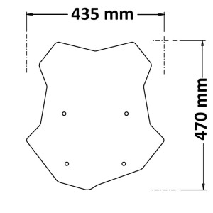 CUPOLINO ISOTTA PER ATTACCHI OEM BMW F 750 GS 2021-2023, TRASPARENTE