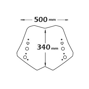 ISOTTA WINDSCREEN FOR OEM MOUNTS YAMAHA T-MAX 530 2012-2014, DARK SMOKE