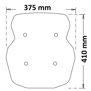 CUPOLINO ISOTTA PICCOLO APRILIA TUAREG 660 2022-2024, FUME' SCURO