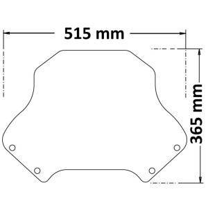 ISOTTA ISOTTA WINDSCREEN DUCATI DESERT X 2022-2024, MATT BLACK