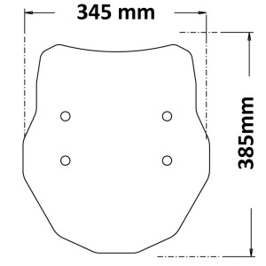 ISOTTA ISOTTA WINDSCREEN SUZUKI V-STROM 1050 2020-2022(EURO 5), MATT BLACK