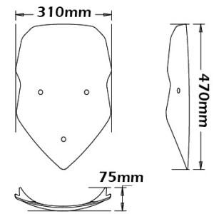 ISOTTA ISOTTA WINDSCREEN DUCATI MULTISTRADA 1200 2013-2014, DARK SMOKE
